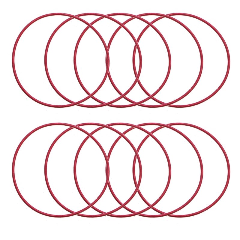 10 Pieces/set Rose Gold Guitar Spring Bracelets Stack Carbon Steel Coil String Bangle Wirstband Stackable Jewelry: 10PCS 399-R