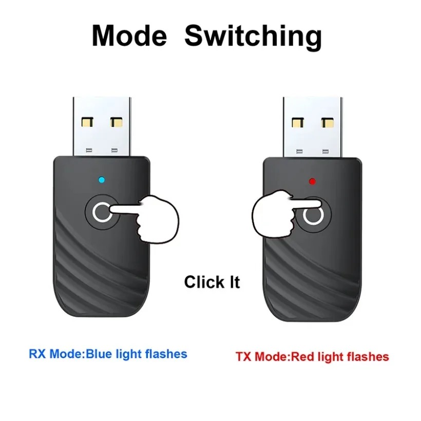 MnnWuu-USB 3 em 1 adaptador Bluetooth 5.0, receptor de áudio, transmissor, 3,5mm AUX, estéreo, TV, PC, computador, acessórios do carro