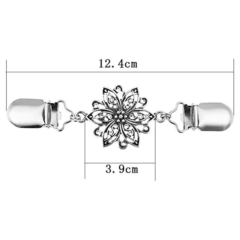 1pc kofta krage clips hållare dam klänningar sjal dekor glänsande kristall cape kappa spännen fästen spänne brosch klämma