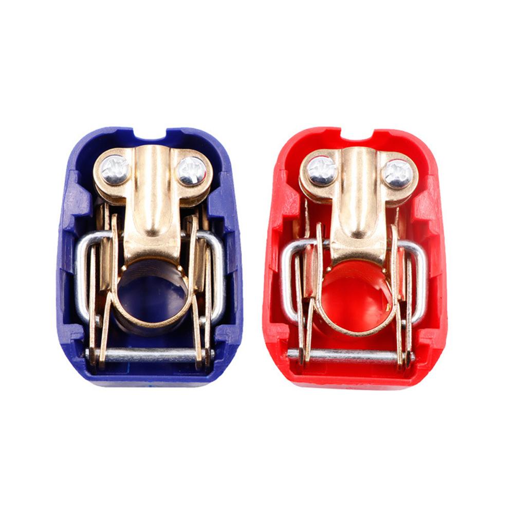 Car Battery Terminals A Pair Positive & Negative Electrode Connector Clamps Car Accessories For Batteries Standard Post Adapters: Default Title