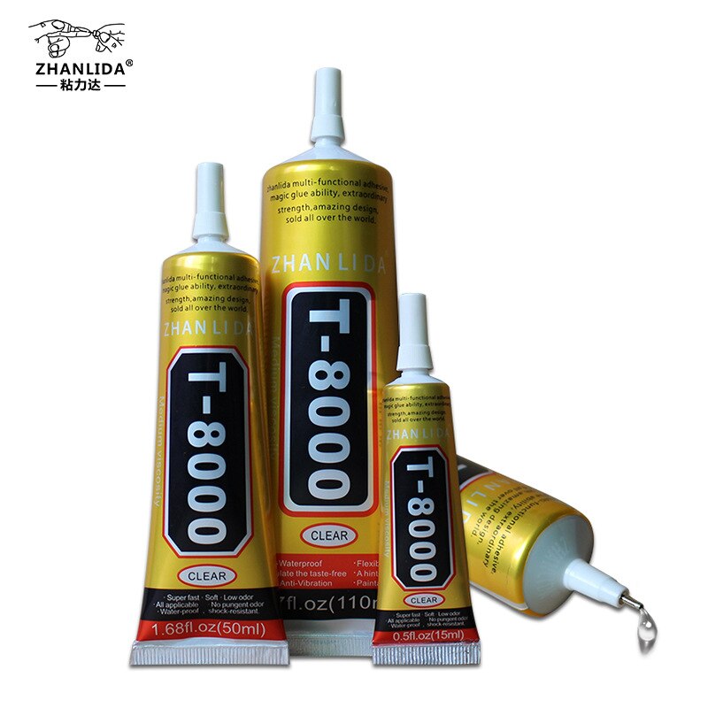 Uds T8000 15ML epoxi resina pegamento teléfono móvil tablet pantalla LCD Reparación de bricolaje sellador adhesivo diamante decoración T-8000