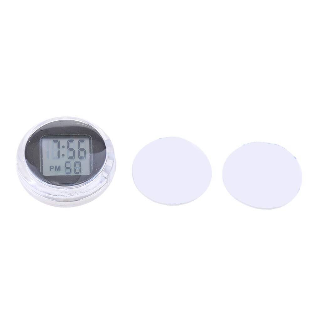 Univeral Plastic Hour Minutes Seconds Meter Guage Motorcycle Bike Waterproof Digital Clock 1.1inch: Black