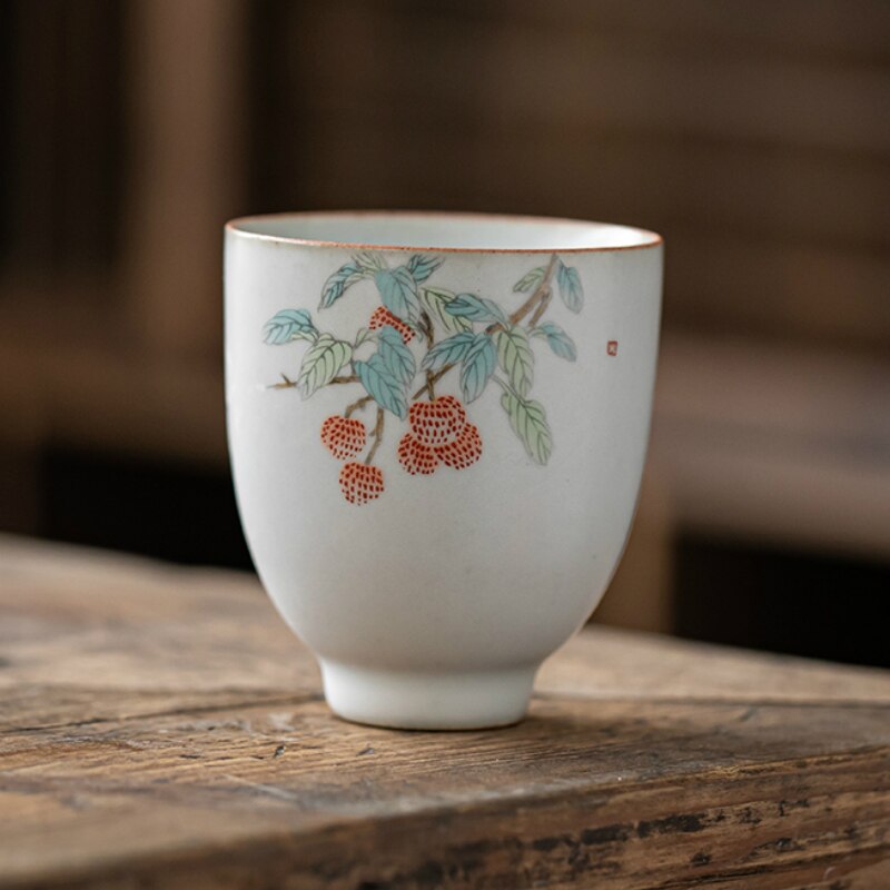 CHANSHOVA 100ml tradicional retro chino pintada a mano de estilo Crackle Taza de cerámica china de té porcelana pequeño café taza H301: 3