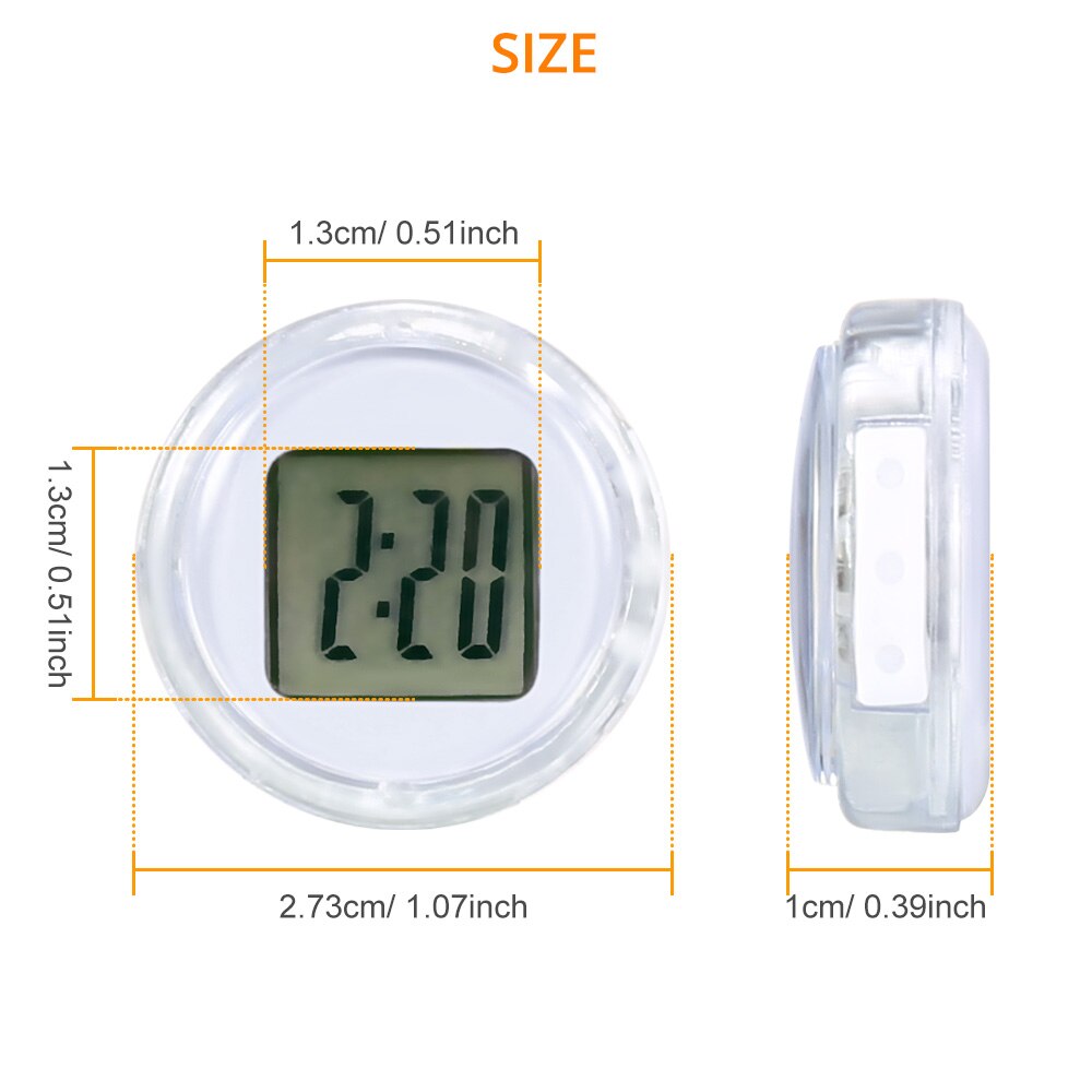 Reloj con forma de motocicleta a prueba de agua, reloj adhesivo compacto resistente al agua, reloj con montura para motocicleta, reloj Digital para Moto con cronómetro