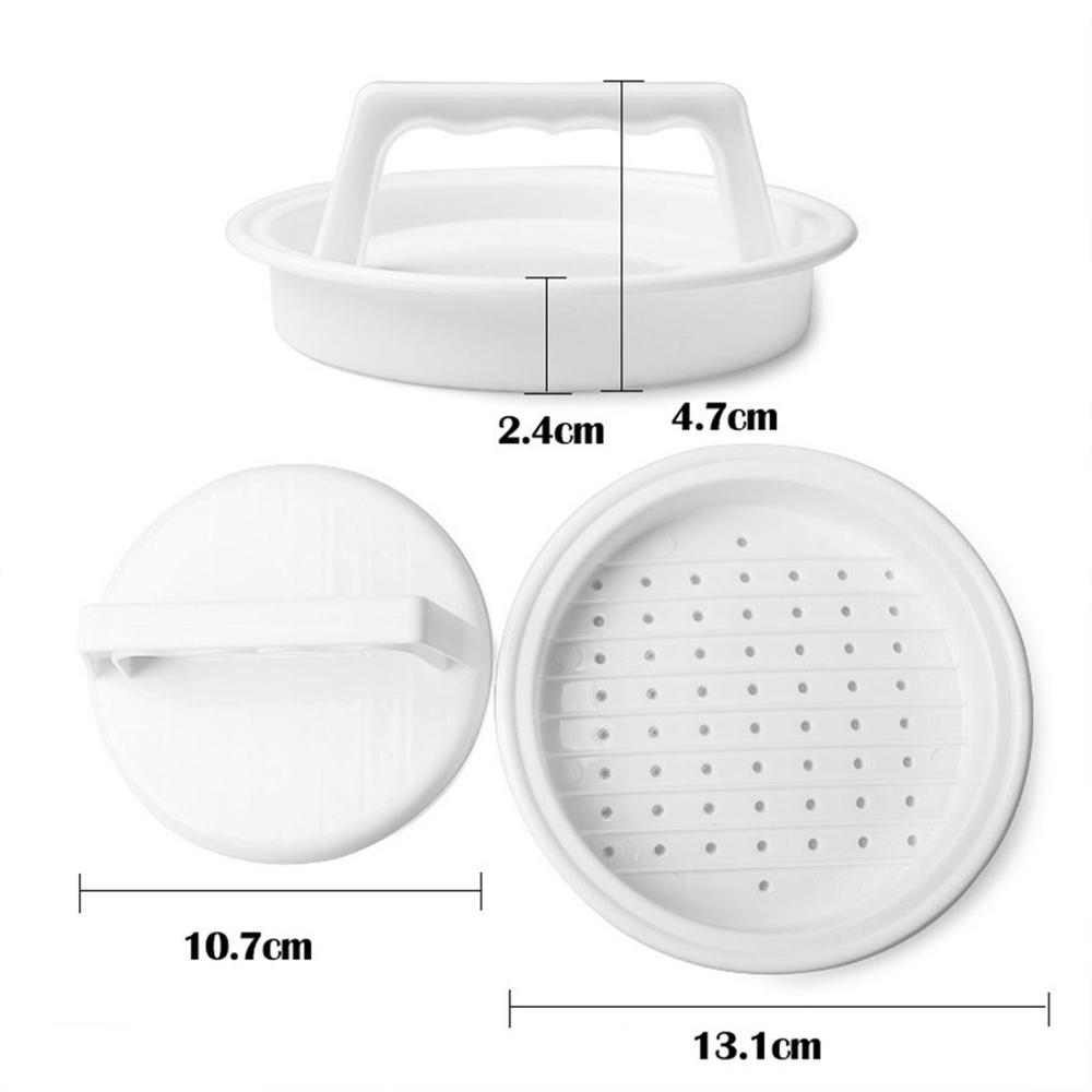 Multifunctional Kitchen Cooking Tool Round Shape Food Grade PP DIY Hamburger Meat Press Tool Meat Burger Maker Mold