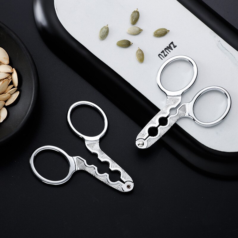 Melon frön skal kökstillbehör köksredskap rostfritt stål nötknäckare multifunktion valnöt furu skalöppnare