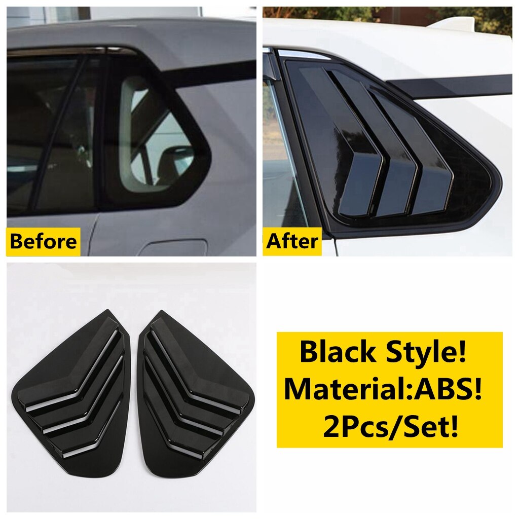 Rear Window Louver Spoiler Vents Cover Trim For TOYOTA RAV4 RAV 4 XA50 - 2022 ABS Black / Carbon Fiber Look Accessories: Black