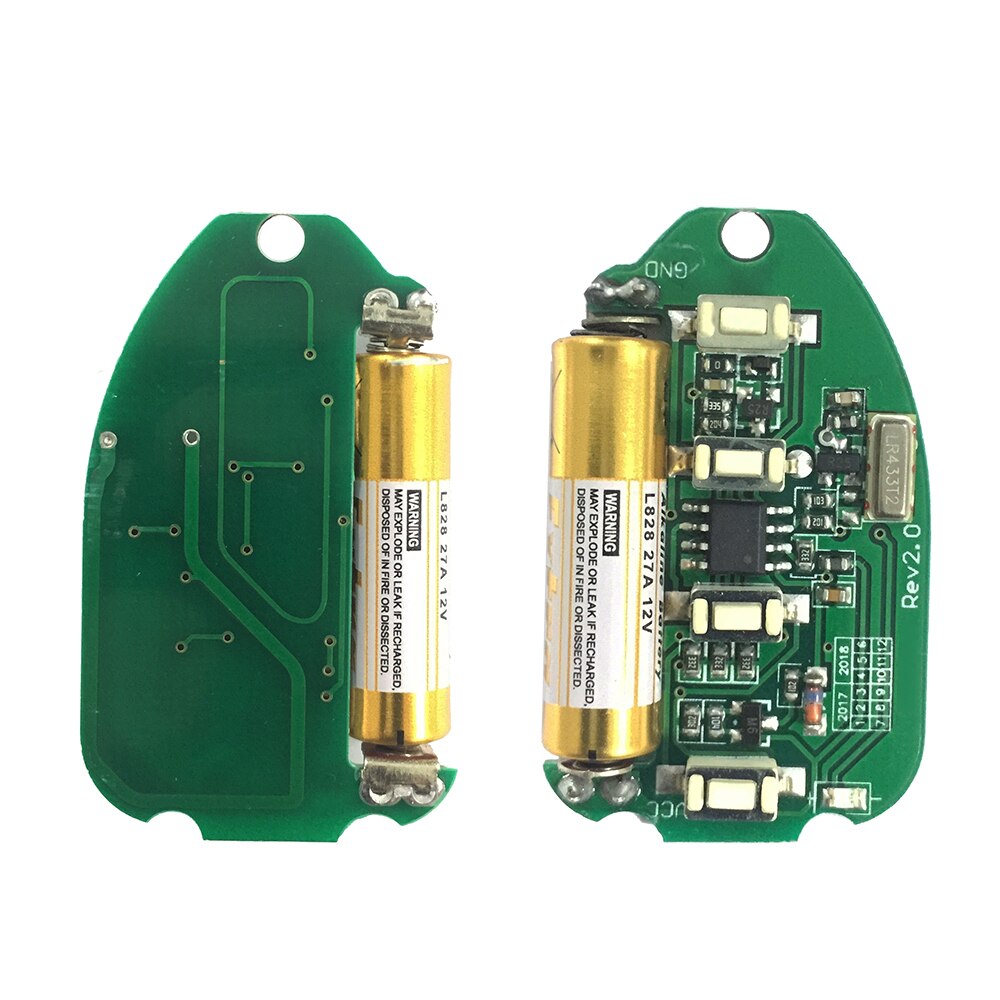 Universal  rf 433 mhz fjernbetjening port garageport fjernbetjening elektrisk kloningsfob nøglebremse med batteri 4 kanaler