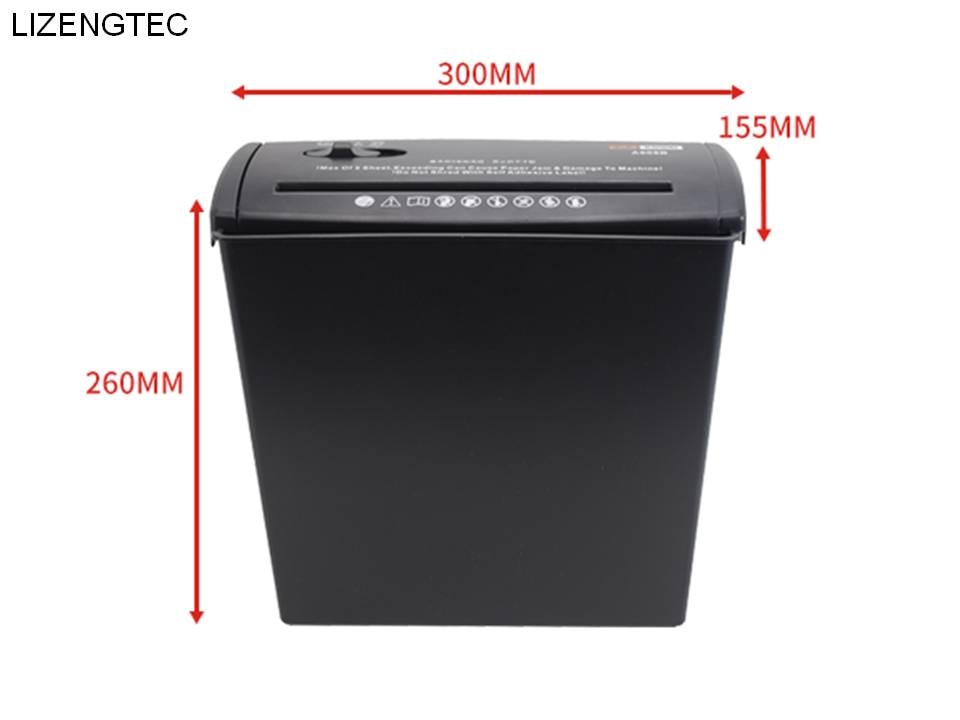 LIZENGTEC Multi-functional A4 Electricity Paper Shredder 2 Level Secrecy 6.8mm