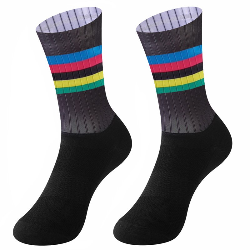Mærke cykelsport sokker beskytter fødder åndbar fugtspredende sokker cykelsokker cykler sokker: 006