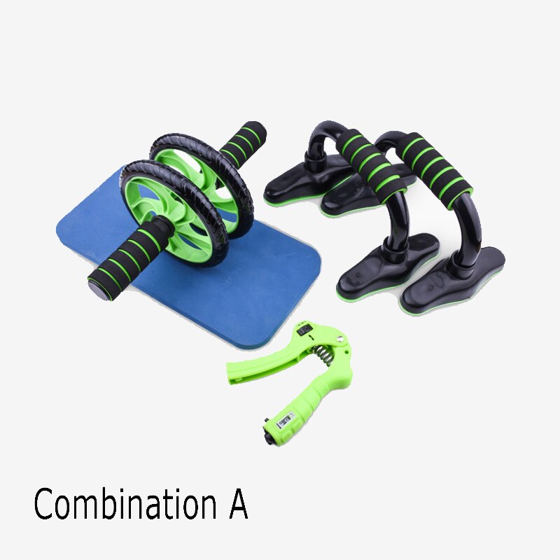 Elastic Band Rope Skipping Gripping Device Abdominal Wheel Suit Fitness Roller Abdominal Roller Training Tool Gym Equipment: green