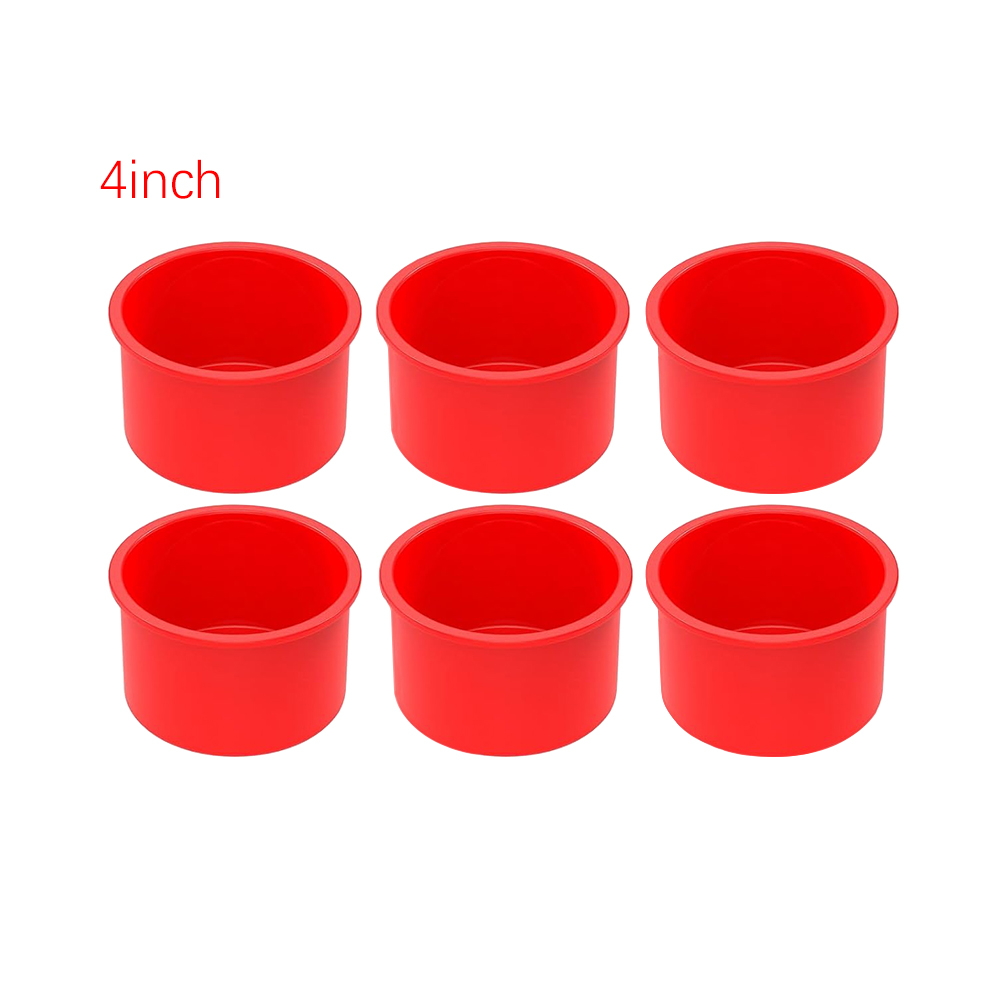 1/2/4/6pcs Round 4 inch Non-stick Silicone Baking Pans Muffins Cake Mold & Cupcake Molds Perfect For Brithday Christmas Party: green
