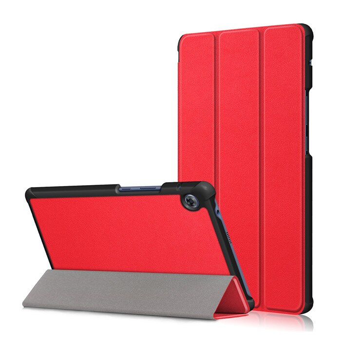 GLIGLE Case for Huawei MatePad T8 released Tablet slim print cover shell+Led+Touch pen: red