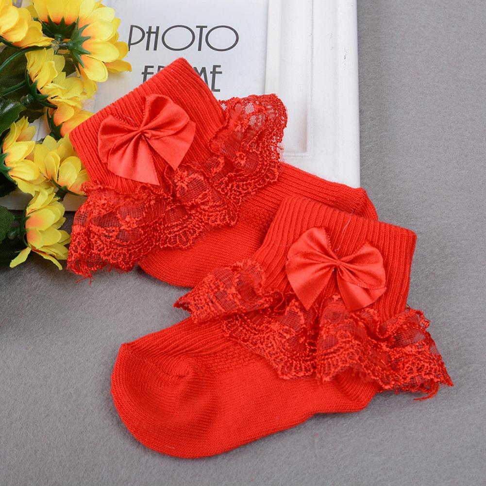 Bebê meninas meias com laço laço plissado princesa meias de algodão com fitas multi cores cinza vermelho preto rosa branco princes meias