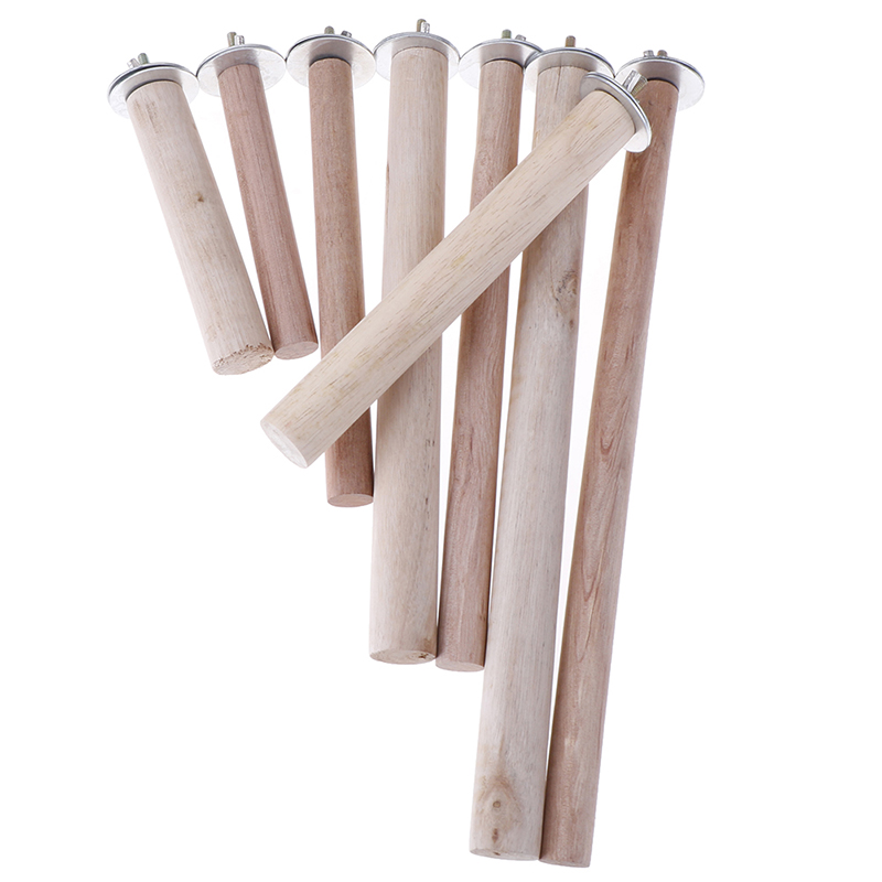 Wooden Parrot Stand Stick Perch for BirdsToy Bird Cage Accessories 1Pc