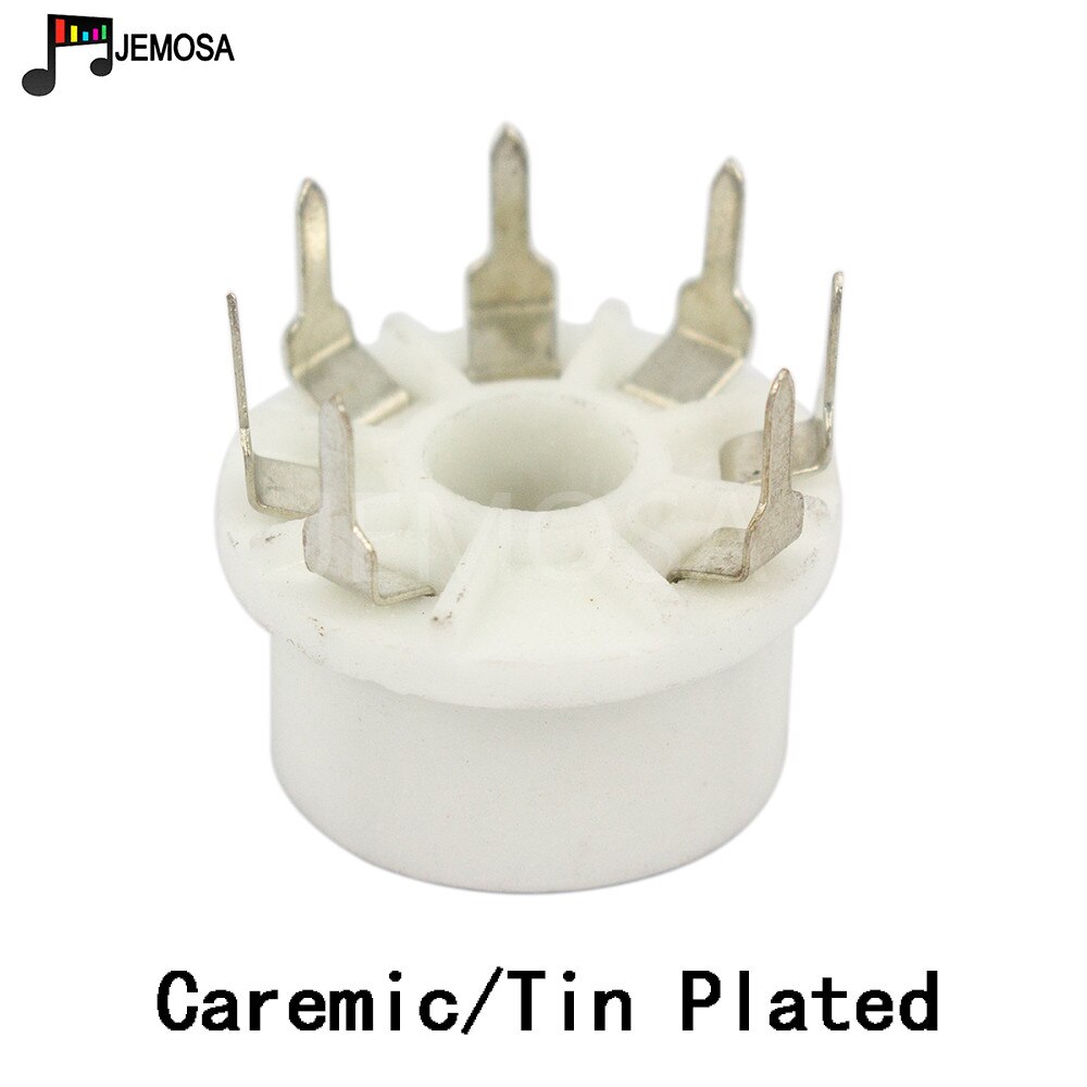 10 pçs cerâmica tubo de vácuo soquete 7 pinos base da válvula GZC7-1B-Y para b & w imagem tubo 6j1 6j2 6j3 6x4 6z4 6h2 tubo de vácuo amplificador: Default Title
