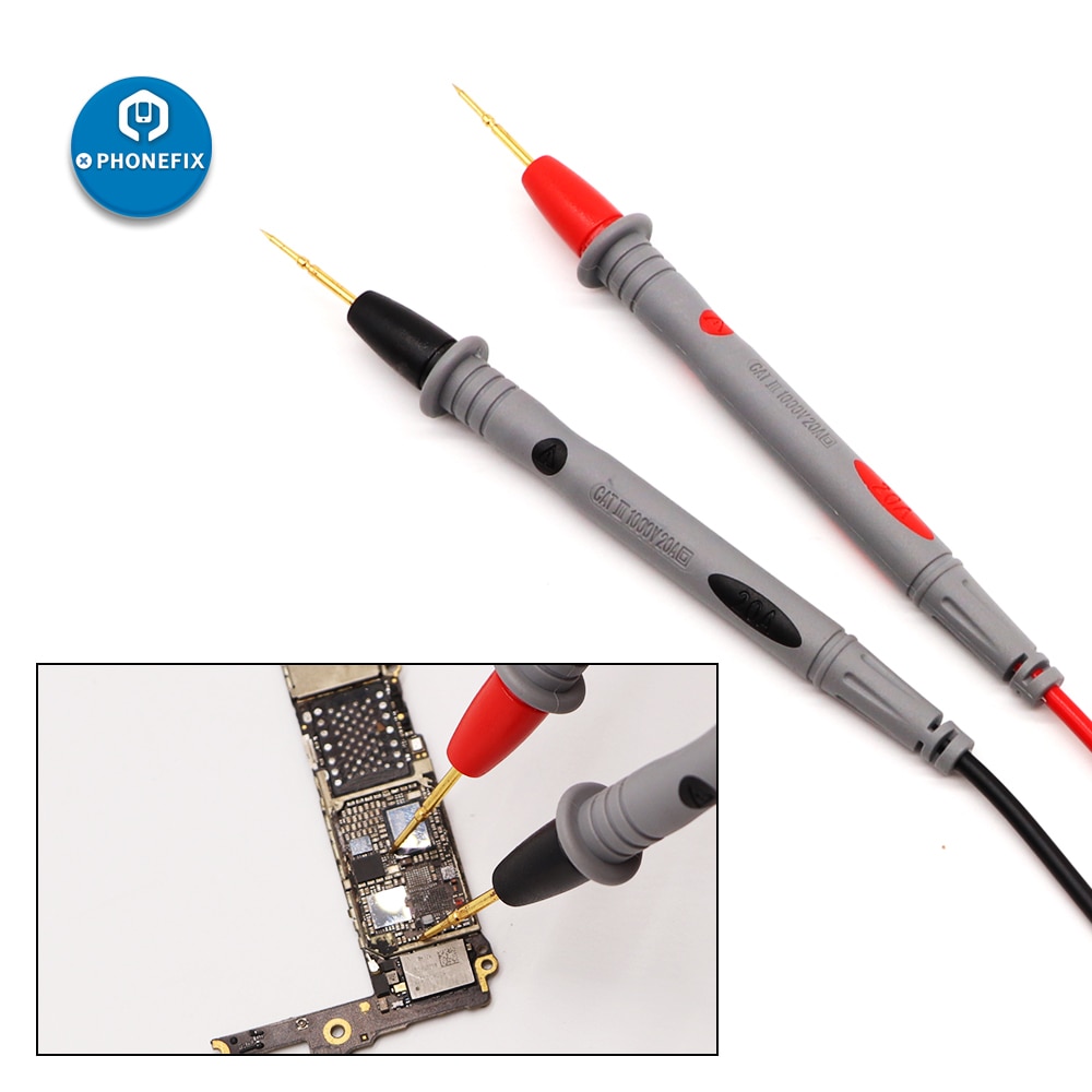 Silicone Wire Pen Test Leads Pin Multi Meter Tester Probe For Digital Multimeter Needle Tip 1000V 10A 20A For Phone Repair