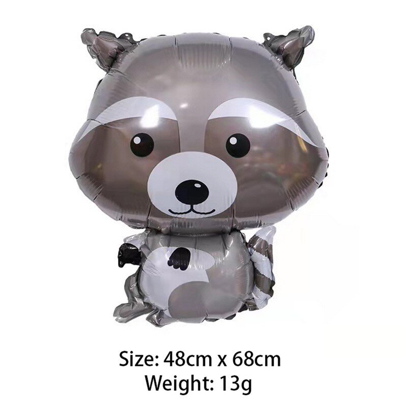 Pasen Decoratie Konijn Folie Ballonnen Jungle Bunny Bos Dieren Helium Ballon Kids Baby Douche Bruiloft Verjaardag Party Decor: Raccoon