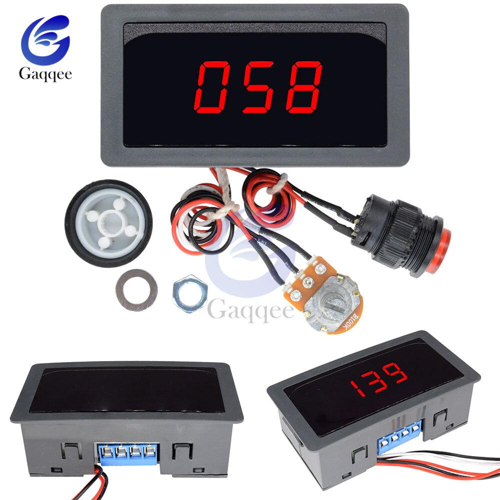 Dc 6v-30v 12v 24v max 8a 16 khz instelbare pwm-motortoerentalregelaar digitaal lcd-scherm dc-motorregeling cv-regelaarschakelaar