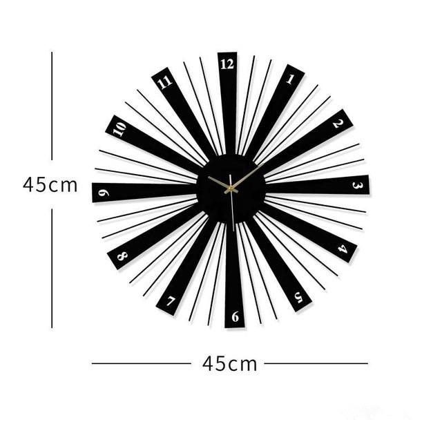 Stor väggklocka moderna klockor för heminredning kontor hängande väggur i europeisk stil: 45cm