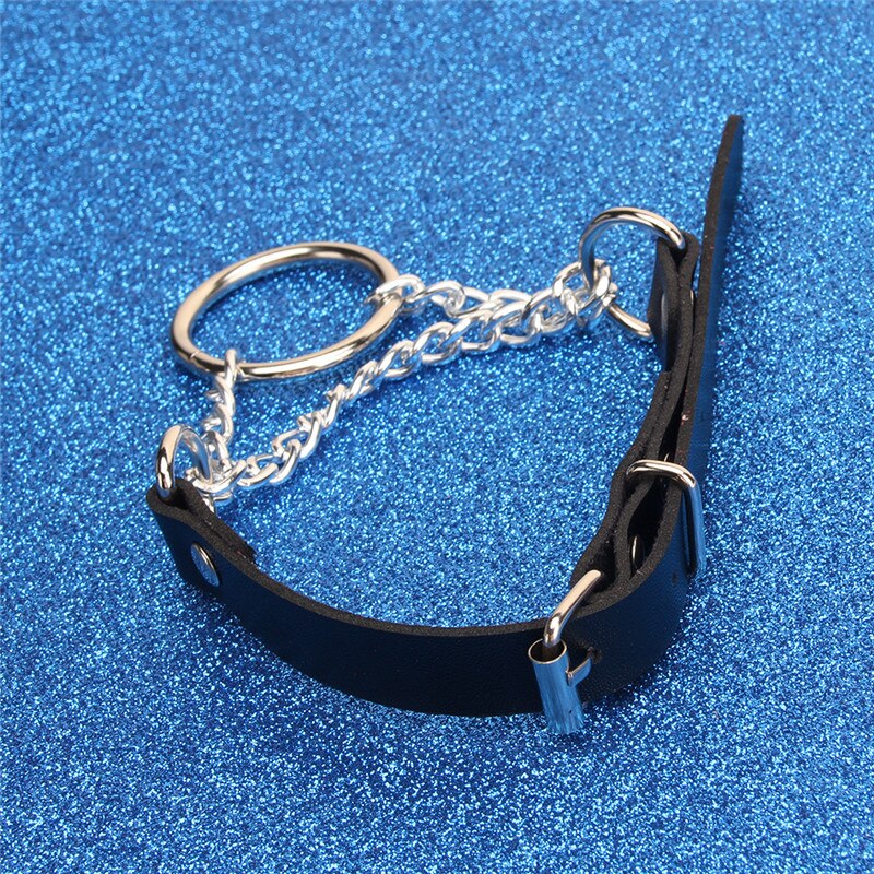 Punk Cross Kraag Choker Bel Ronde Ketting Hart Zwart Pu Lederen Punk Goth 100% Handgemaakte Hals Sieraden: black