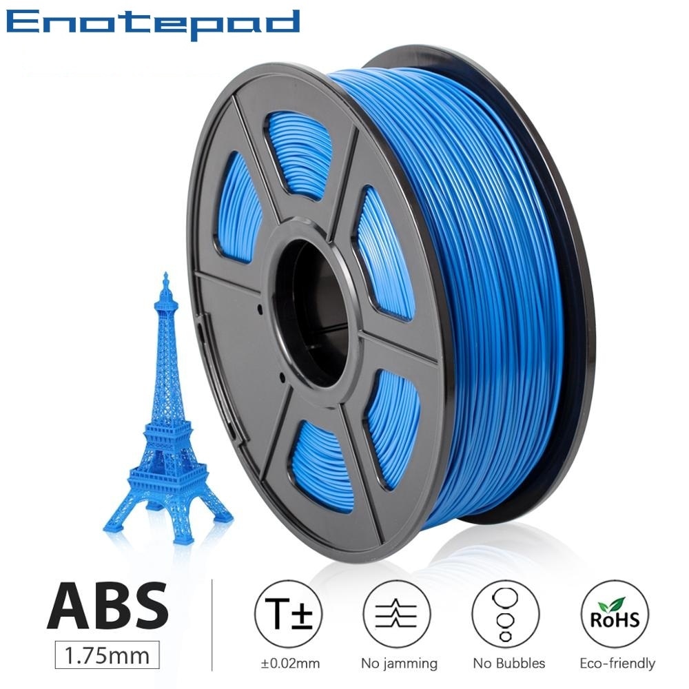 Carretes de plástico para impresora 3d, material no tóxico de 1,75mm, 1kg, fabricante de filamentos ABS a todo color, rápida