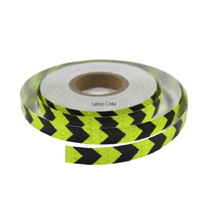 Pegatina reflectante de 1 "x 5M para motocicleta, cinta reflectante de advertencia de seguridad para bicicleta, fluorescente, amarillo, rojo, negro: Negro