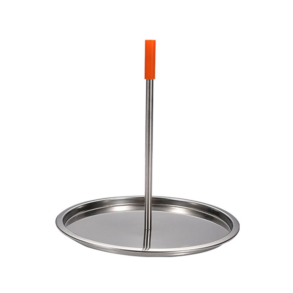 Stainless Steel Chicken BBQ Rack Removable Handle Grilling Ergonomic Vertical Skewer Roaster Standing Up With Base Meat Spit