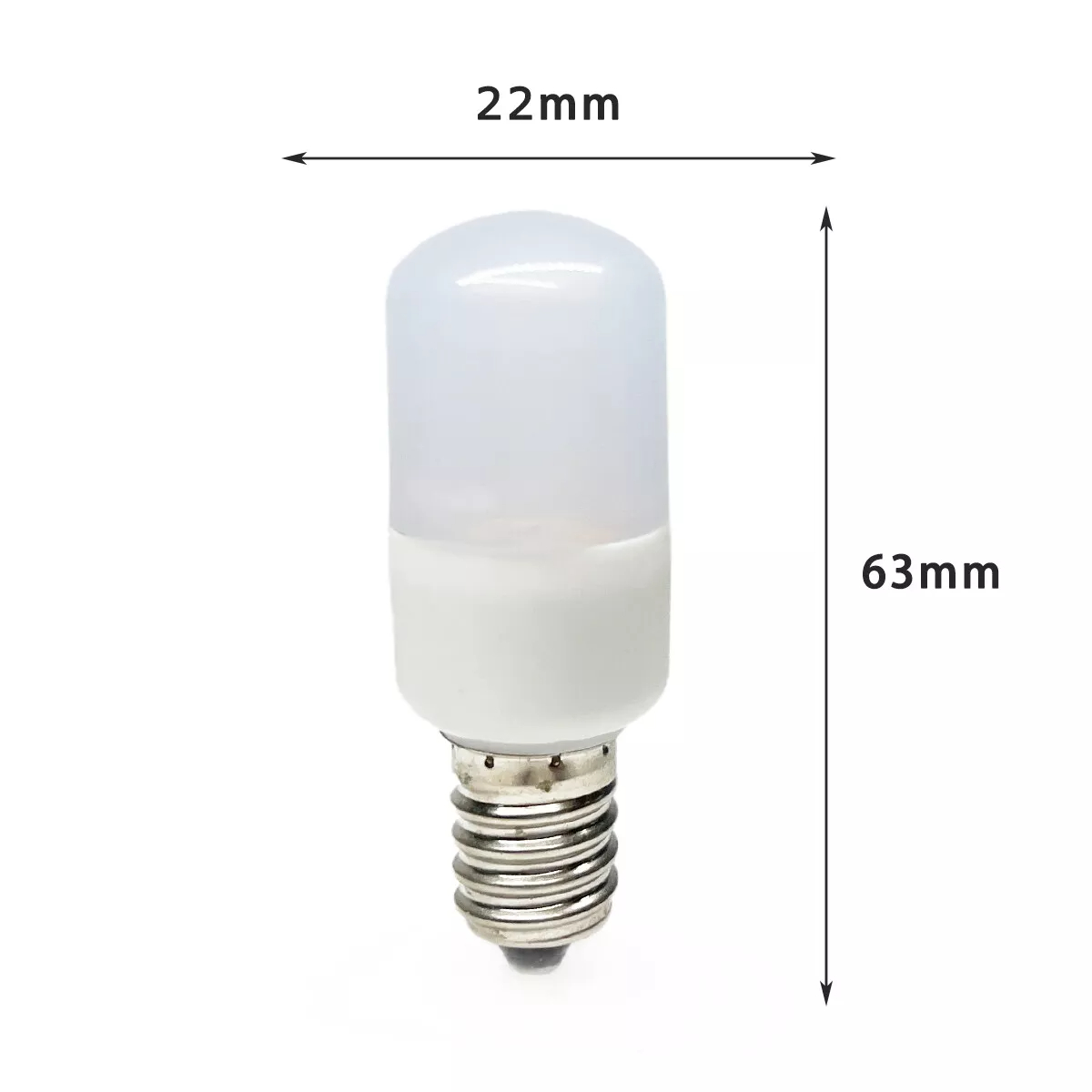 2w led-pærer til kjøleskap,  e14 e12 røde, gule, blågrønne indikatorlamper, 220v lys til kjøleskap/fryser erstatter 20w halogenpærer: Kald hvit / 3 stk