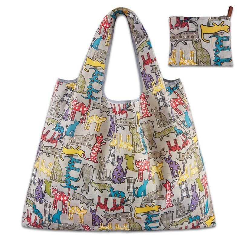 6 Kleuren Boodschappentas Dame Opvouwbare Oxford Doek Herbruikbare Fruit Kruidenier Pouch Recycle Organisatie Bag: C