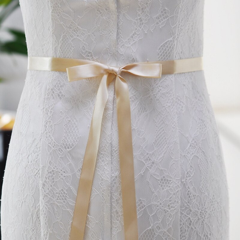 Luxe à la main couleur strass ceinture mariée mariage ceintures fleur Satin robe de mariée ruban ceinture demoiselle d&#39;honneur femmes habiller: Champagne