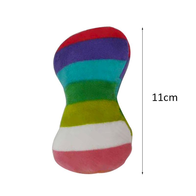 Juguetes chirriantes para perros y gatos, juguete de peluche suave para mascotas, pequeño juguete para perros pequeños, Chihuahua, Pomerania, Happy Time, suministros para mascotas: Blanco
