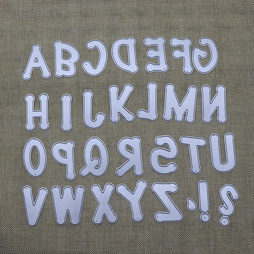 Large Big Alphabet Set Die Cut Letter Metal Cutting Dies Stencil Scrapbooking Embossing Christmas Craft