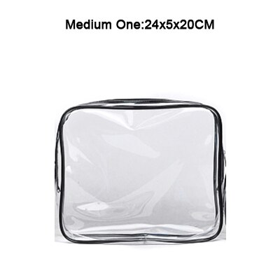 ETya, bolsa de cosméticos transparente de PVC, bolsa de maquillaje de viaje para hombres y mujeres, organizador de maquillaje, bolsa de almacenamiento de lavado, estuche de aseo, bolso de mano, producto en oferta: M