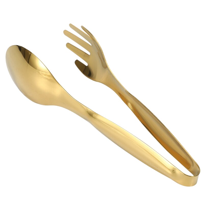 Stainless Steel Food Tongs Gold Kitchen Utensils Buffet Cooking Tools BBQ Clips Bread Steak Tong CNIM