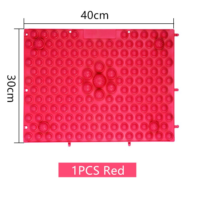 Multi-funktion Akupunktur Reflexzonenmassage Fuß Massagegerät Therapie matt Massage Pad Kappe Druck Durchblutung Platte matt Massagegerät: rot