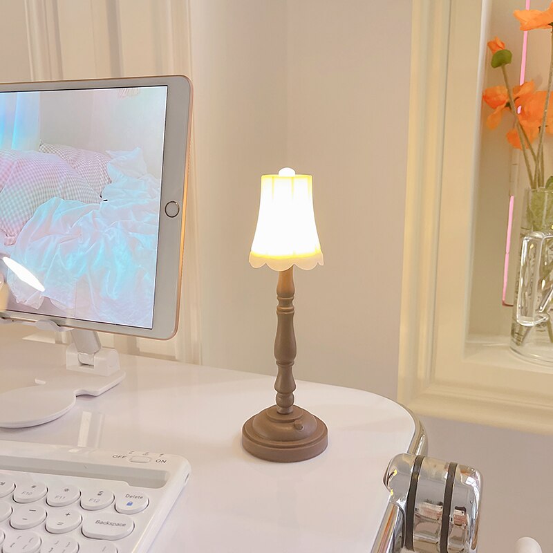 Retro table lamp LED Desk Lamp Dimmable Touch Table Lamp USB Powered table Light touch dimming portable lamp: coffee