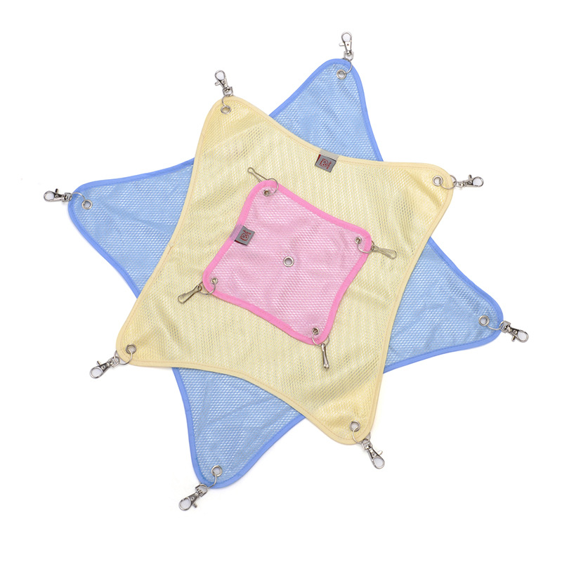 Hamaca para mascotas, malla transpirable, jaula para roedores y hámster, hamaca para ratas, accesorios para conejillos de indias, columpio para animales pequeños, juguetes, cama colgante