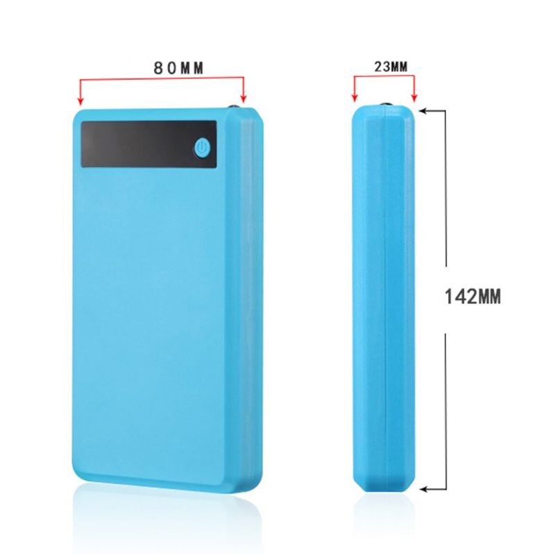 QC3.0 PD 6x18650 Battery Case DIY Power Bank Shell Battery Charge Storage Box 95AF