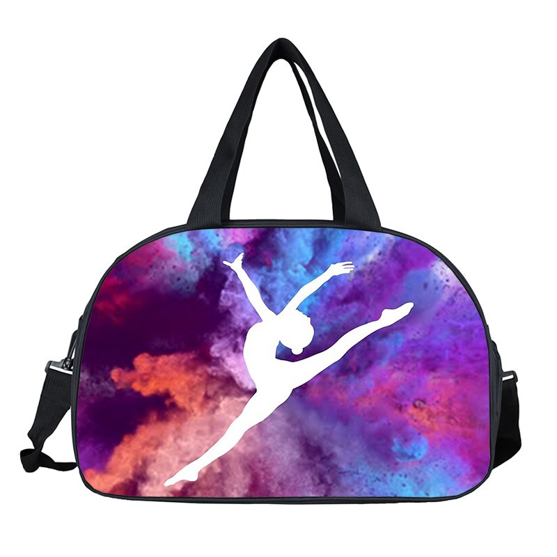 Watercolor Gymnastics Art Tote Bag Ladies Dance Sports Storage Bags Travel Multifunctional Portable Messenger Bags Shoulder Bag: Dark Khaki