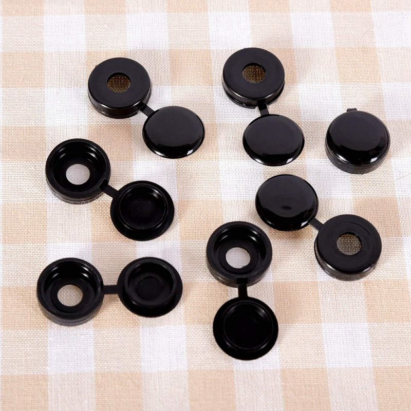 screw cap cup washer hinged cover black ( pack of 50 )