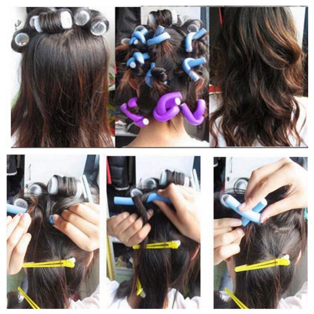 bigoudis bigoudis mousse souple éponge bigoudis outils bande Salon Style