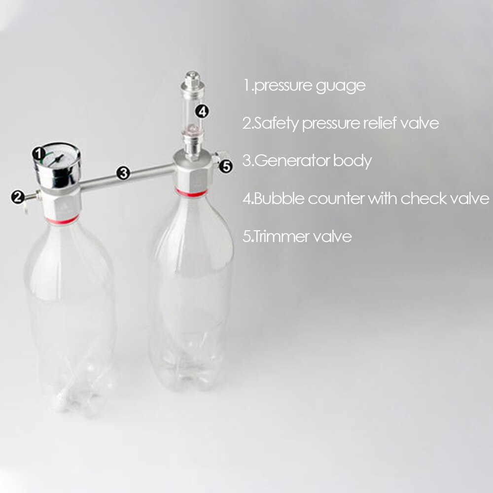 Aquarium DIY CO2 Generator Systeem Kit CO2 Generator Magneetventiel Bubble Counter & Check Kooldioxide voor Aquarium Planten: style 2