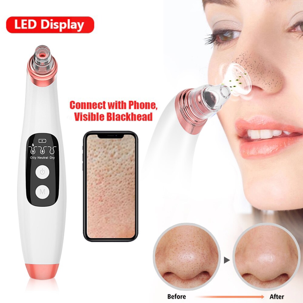 Blackhead Remover Face Deep Pore Cleaner Removal Vacuum Suction Facial SPA Diamond Beauty Care Tool Skin Care