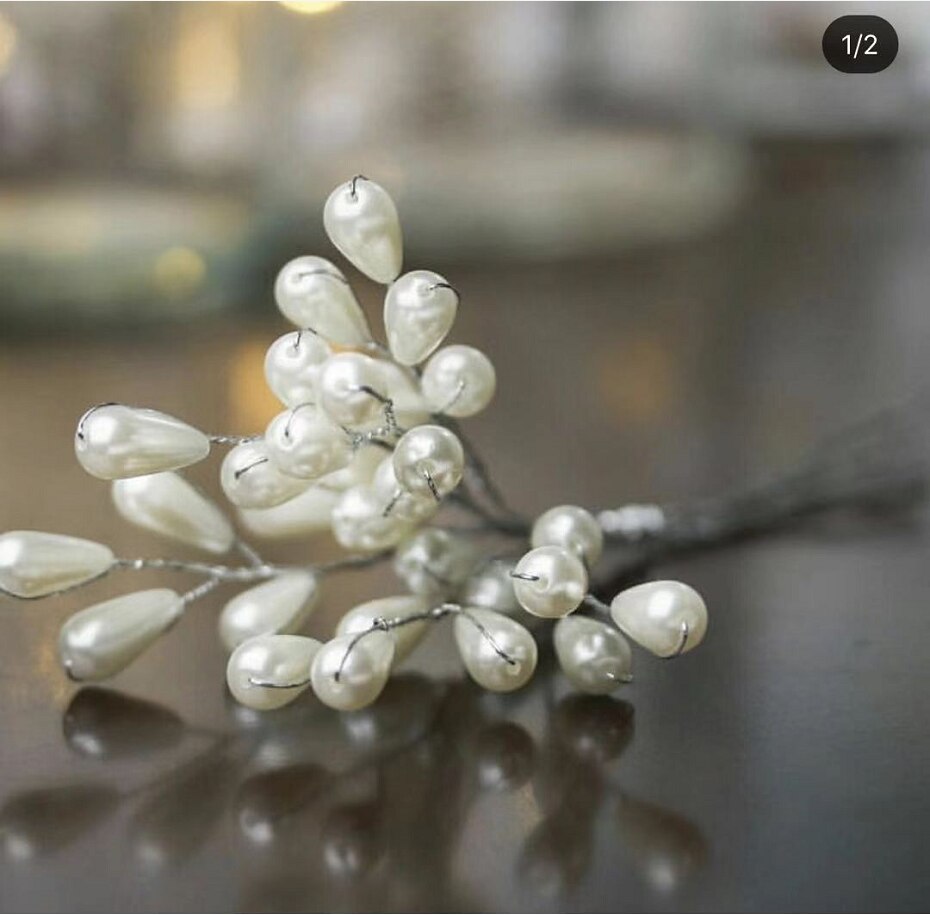 100p 6 x 10mm 6 x 14mm 8 x 15mm 8 x 20mm 8 x 30mm dråbe / pære elfenben / hvid sy på efterligning perle smykker gør perler diy spacer perler