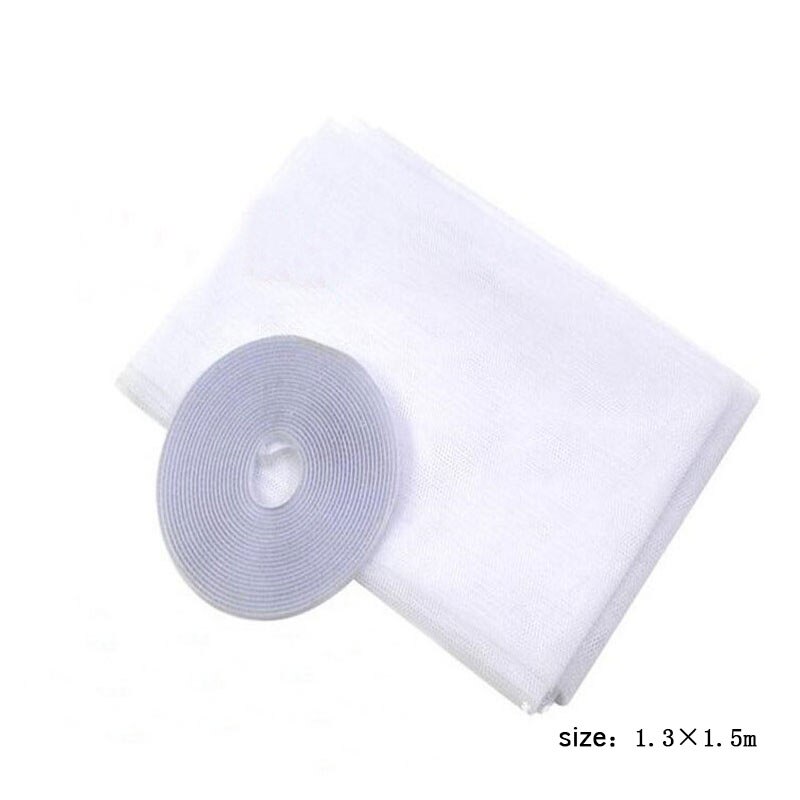 1.3*1.5m mosquito tela 1.5*2m 1 conjunto adbesive dustproof mosca inseto net janela diy invisível anti-mosquito: White1.3  1.5m