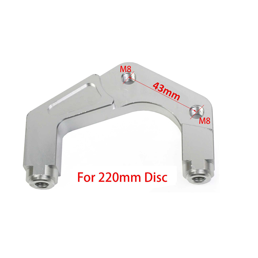 Étrier de frein à disque de moto, étrier RPM, lancement de 82mm, universel, 200mm, 220mm, Rotor flottant à disque avec support adaptateur: WHITE