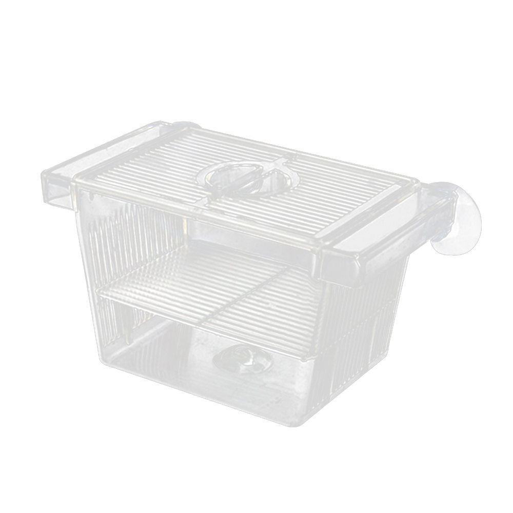 Caja de aislamiento para cría de peces en Acuario, incubadora de peces con ventosa de alta resistencia, accesorios para cría de peces: 7.5x7.5x13cm