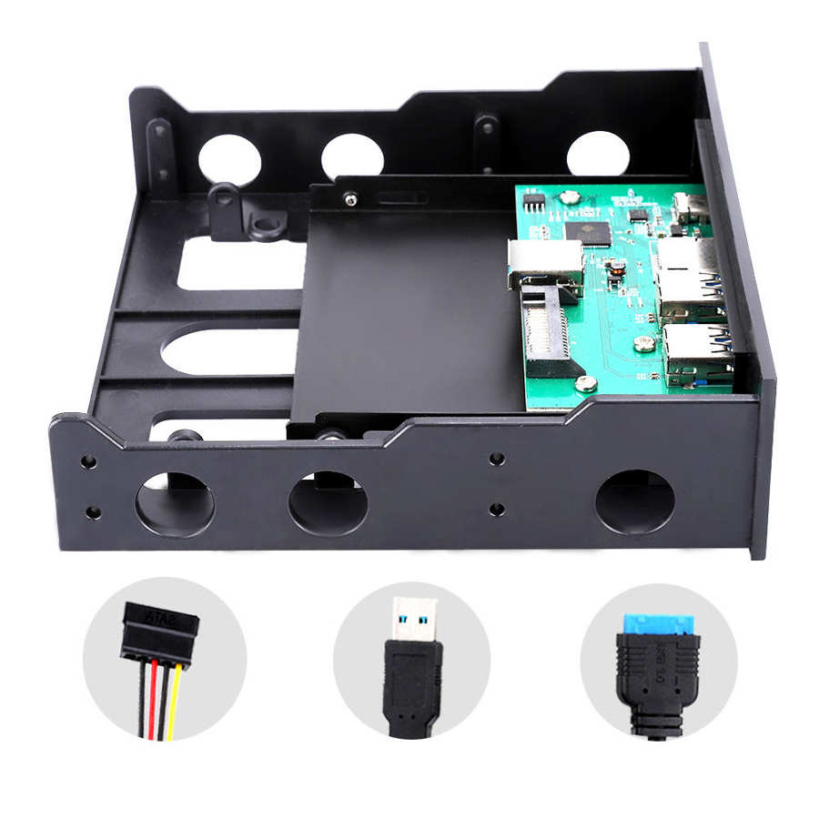 USB 3.1 Tipo C USB/lettore di Schede SD Adattatore Per 3.5 ''Floppy Bay Front Panel LJ