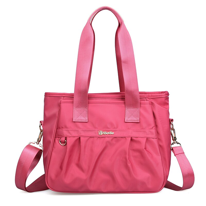 Women Nylon Shoulder Bags purses and handbags luxury Designers Luxury Female Top-handle Bags Brand Handbags: Water Red